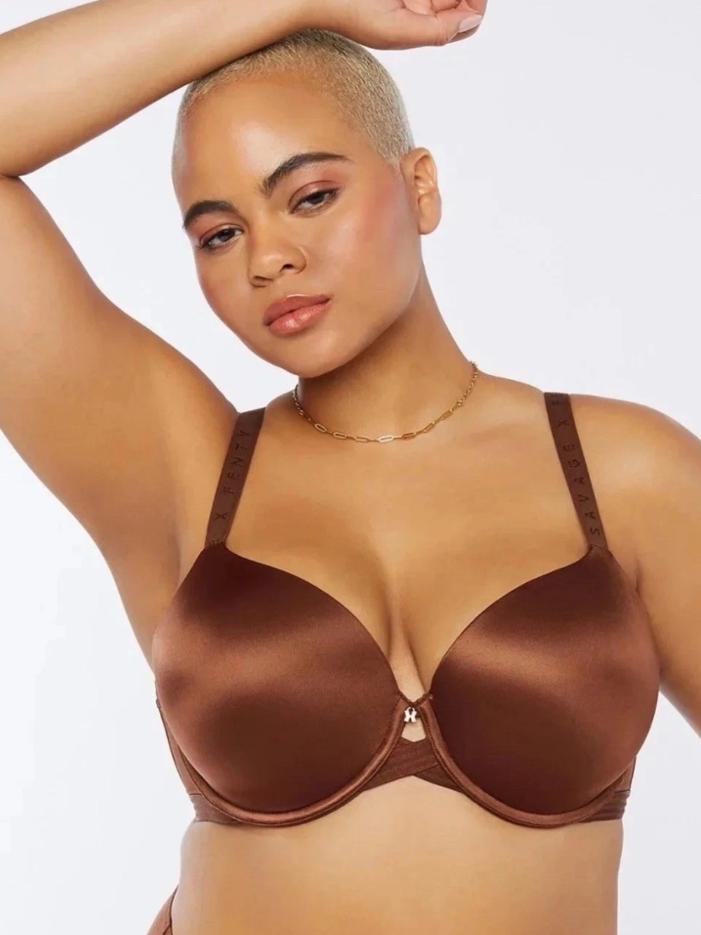 SAVAGE X FENTY Core Microfiber T-Shirt Bra 44G Mahogany NWT New